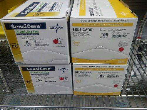 MEDLINE MSG1055 SIZE 5.5 SENSICARE WITH ALOE SURGICAL GLOVES, BOX OF 25 PAIRS