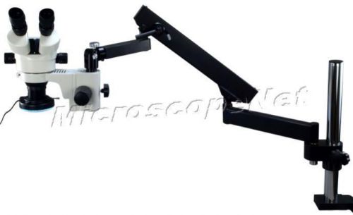 3.5X-90X Binocular Zoom Articulating Boom Stand Microscope+144 LED Ring Light