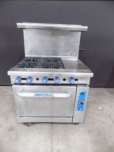 Imperial 4 Burner and 12&#034; Flattop Griddle | Convection Oven | Imperial 36&#034; Range