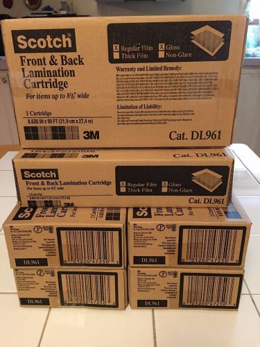 Scotch (3M) DL961 Lamination Cartridge Front and Back Lot of 6, FACTORY SEALED