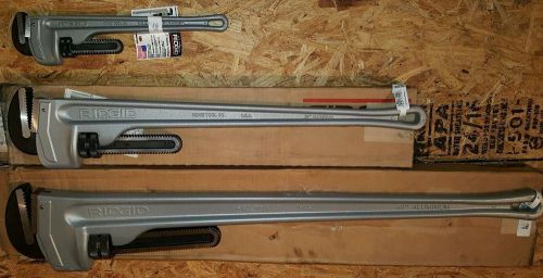Rigid 48&#034; 36&#034; and 18&#034; aluminum pipe wrenches brand new in box ready for ship