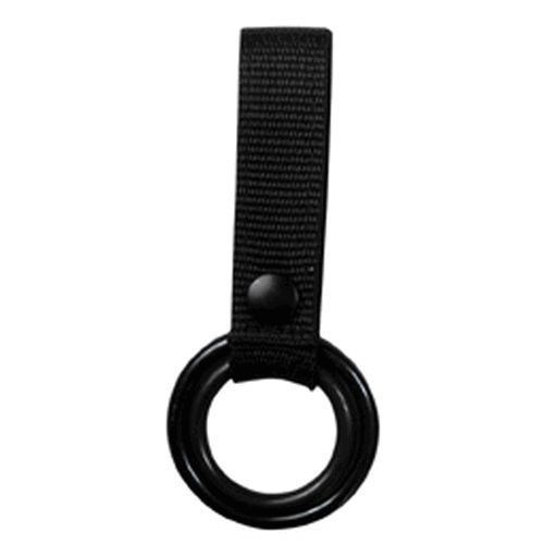 Boston leather 5546-2-b black hi-gloss brass combo ring flashlight holder combo for sale