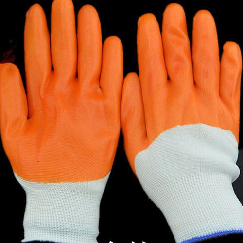 1 pair half rubber coated gloves work protect slip resistant gloves for sale