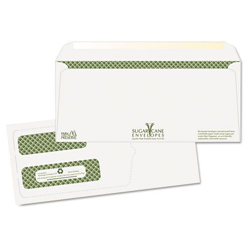 Quality park™ bagasse sugarcane envelope, window, #10, white, sec tint for sale