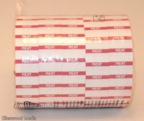 5 Rolls Avery Dennison Monarch 1100 Series Senso Labels Red White Meat New ZZ 8