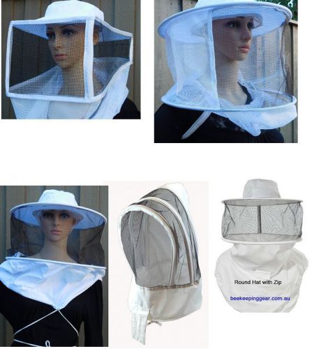 Beekeeping bee veils round hat &amp; sheriff style professional quality for sale