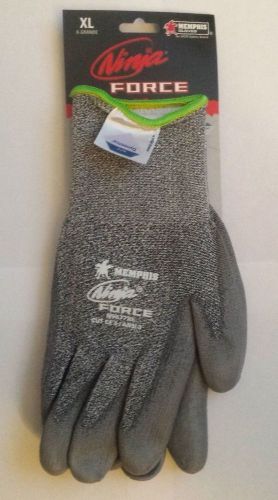 New cut protection work gloves memphis-ninja force n9677xl polyurethane gray nwt for sale