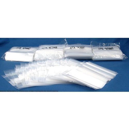 500 White Block Resealable Plastic Bags 4&#034;x 4&#034;