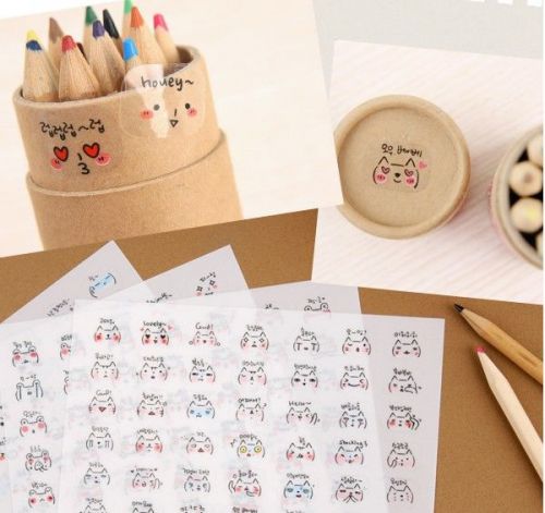 Emotion Expression Diary calendar Filofax Schedule Notebook Deco Sticker 4sheet
