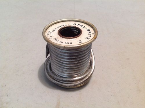Stay-brite 1/8&#034; solder roll - 1 lb. for sale