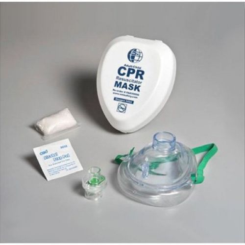 WNL Safety Products CPR Mask Kit w/ Hard Case, Gloves &amp; Wipe