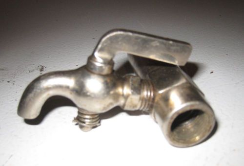 Vintage solid brass &amp; nickel lever faucet spigot valve for sale