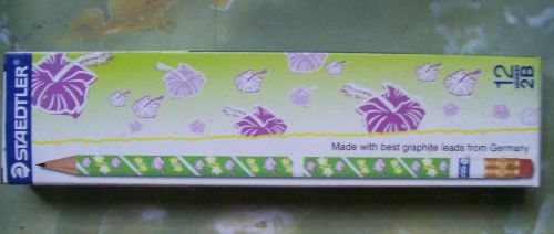 12 Staedtler 132 2B Pencils With Eraser Tip Flower