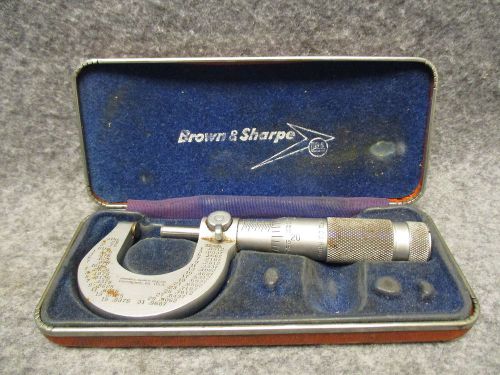 Brown &amp; sharpe 1011 0-1&#034; micrometer w/ case for sale