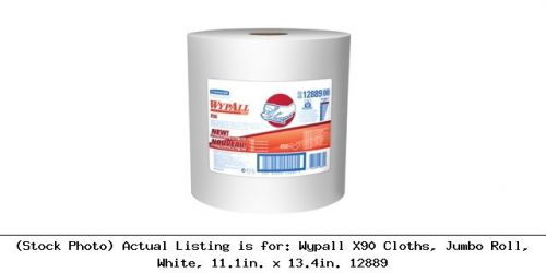 Wypall X90 Cloths, Jumbo Roll, White, 11.1in. x 13.4in. 12889 Lab Safety Unit