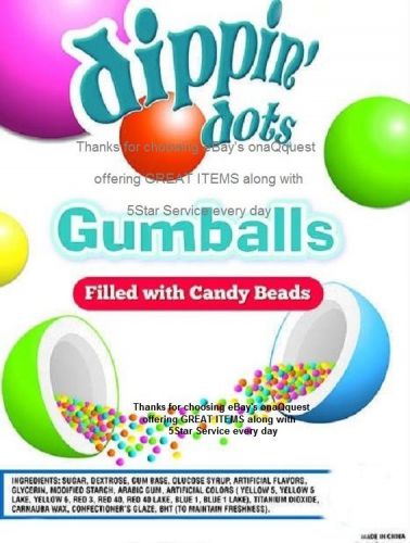 3lb DIPPIN DOTS CANDY FILLED GUMBALLS gum assorted dubble dippin&#039; bubble nerds