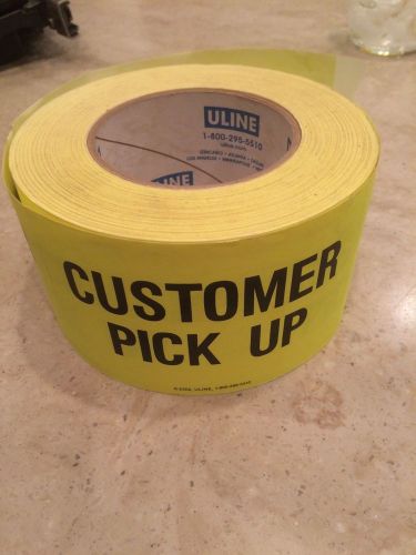 ULine Labeling Tape: &#034;Customer Pickup&#034;