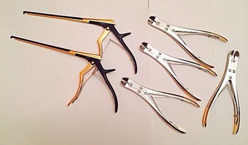 Kerrison Rongeurs + T/C Muller Claus Pin+Wire Cutters Orthopedic Surgical Set