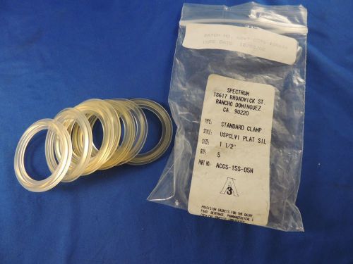 Lot of 7 NEW Spectrum Standard Clamp 1 1/2&#034; Precision Silicone Gaskets