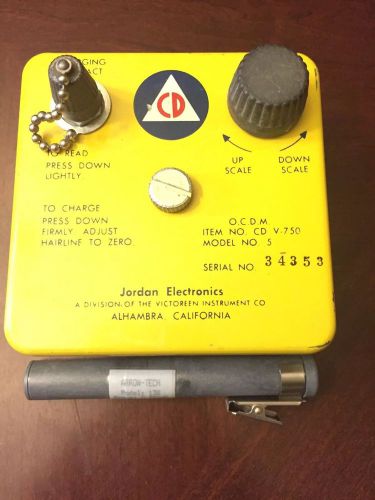 Jordan Electronics Victoreen Dosimeter Charger And Dosimeter