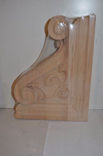 Pair R-Oak Bar Corbels Hand Carved 2 3/4&#034;x 9-3/4&#034; x 13&#034; Acanthus&amp;Berry Carving