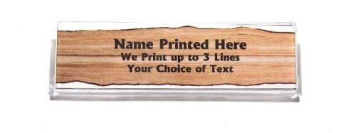 Wood Slab Custom Name Tag Badge ID Pin Magnet for Carpenter Builder Woodworker