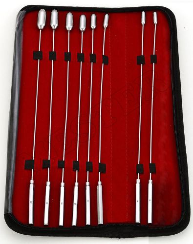 Bakes Rosebud Urethral Sounds Dilator Set of 8 Pieces, FREE Pouch