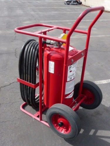 Amerex 488 wheeled abc dry chemical fire extinguisher 125lb 50&#039; hose for sale