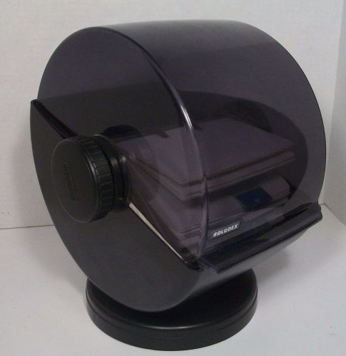 Large Executive Rolodex Rotating Rotary Card Holder NSW-35C DIVIDERS AND CARDS