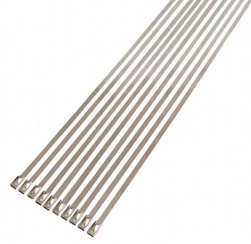 9milelake 25 pack stainless steel 304 self locking ball lock cable ties 12&#034; x... for sale