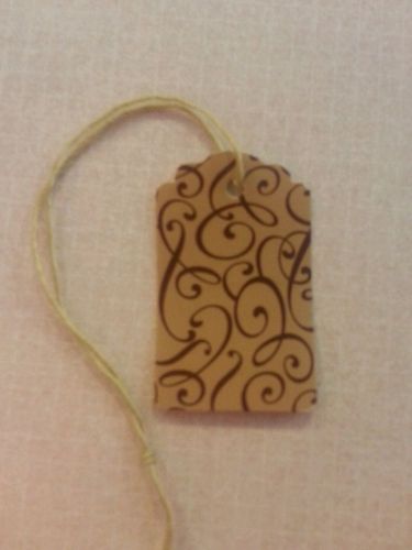 ~large Boutique elegant scroll  strung price pricing tags 100 pcs~