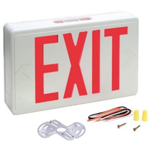 Exit sign with red led lighting national brand alternative security 673061 for sale