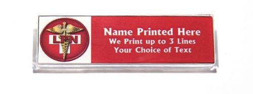 Nurse LPN Caduceus Custom Name Tag Badge ID Pin Magnet for Nurses Nursing Grad