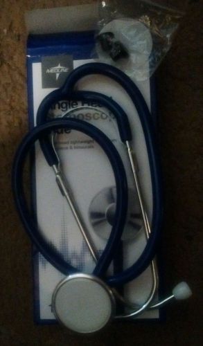Medline Single-Head Stethoscope,Blue # MDS926103