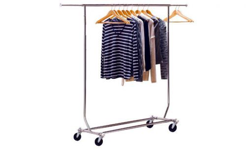 Commercial Grade Clothing Garment Rack Chrome with Pull out Bar