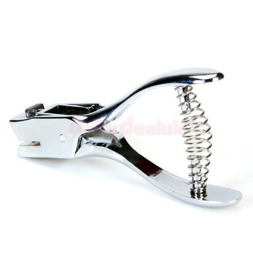 Stainless steel hand-held card slot punch pucher - slivery for sale