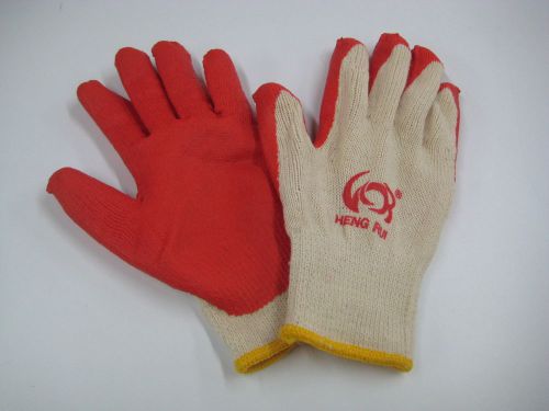 SK100R - 10 pairs red palm safety work gloves - construction