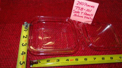 Safe t fresh tamper evident 8 oz plastic clear hinged container 100 count (#102) for sale