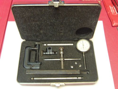 Starrett 196 universal dial indicator set back plunger style in case for sale