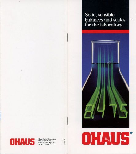 Ohaus 1988 product catalog with price list! for sale