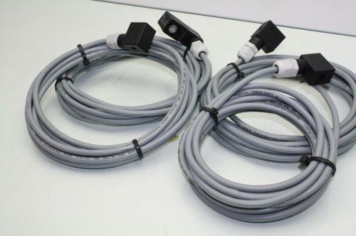4 Valve DIN 3-Pole Solenoid Connectors MA-22 Terminals with Cables 24 Volt
