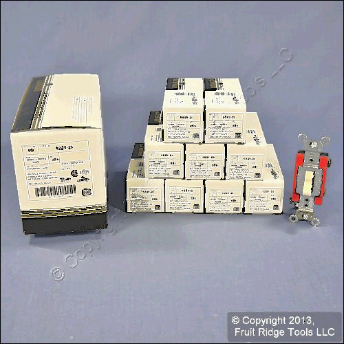 industrial pole for sale, 10 ivory leviton industrial toggle wall light switches single pole 20a 1221-2i