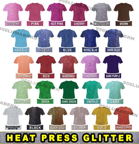 10 sheets 12&#034;x12&#034; Super Glitter HTV  Heat Press thermal transfer vinyl  lot