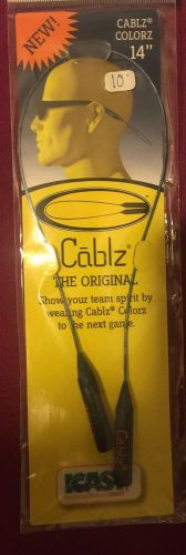 Cablz, Eyewear Retainer, 14&#034;Cable Length, Not Adjustable, Navy w/ Orange Writing