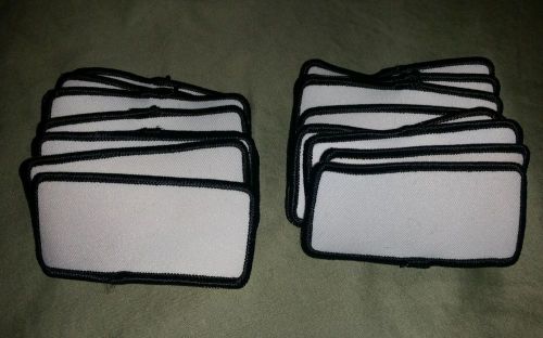 20 Blank Patches, Black 3.25 X 1.5 Rectangular Iron Embroidery Heat Press NEW