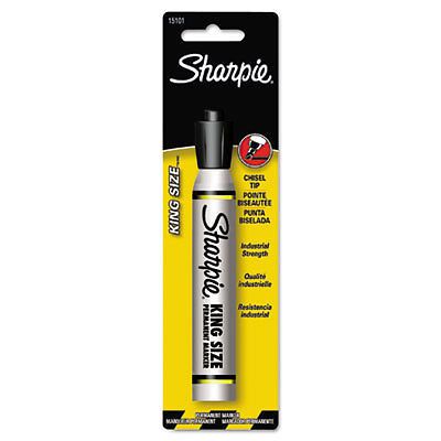 King Size Permanent Marker, Black, Sold as 6 Each