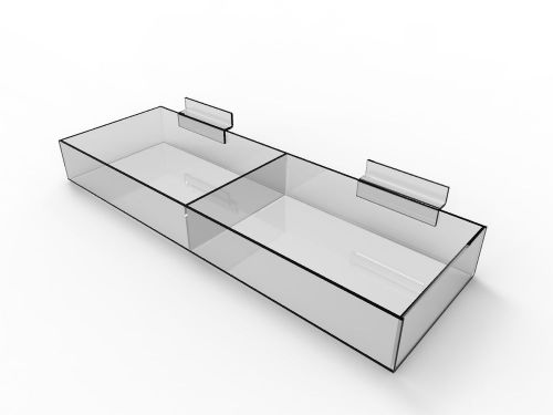 Slatwall Clear Acrylic Bin Plexiglass Container Slatgrid Panel Storage 11709-15C