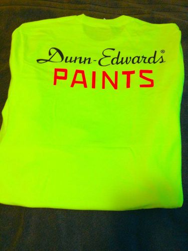 Dunn edwards paint t shirt safety hi vision xl new w/tags. a dunn safety first ! for sale