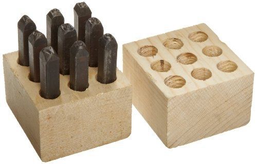 Young Bros. Young Bros 05092 9 Piece Hand Cut Stamp Figure Set, Steel, 3/16&#034;