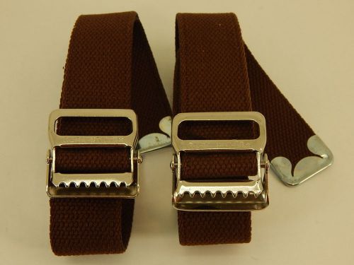 2 DURA-STILTS # 4  LEG STRAP WITH BUCKLE BROWN 24&#034; (ONE PAIR)